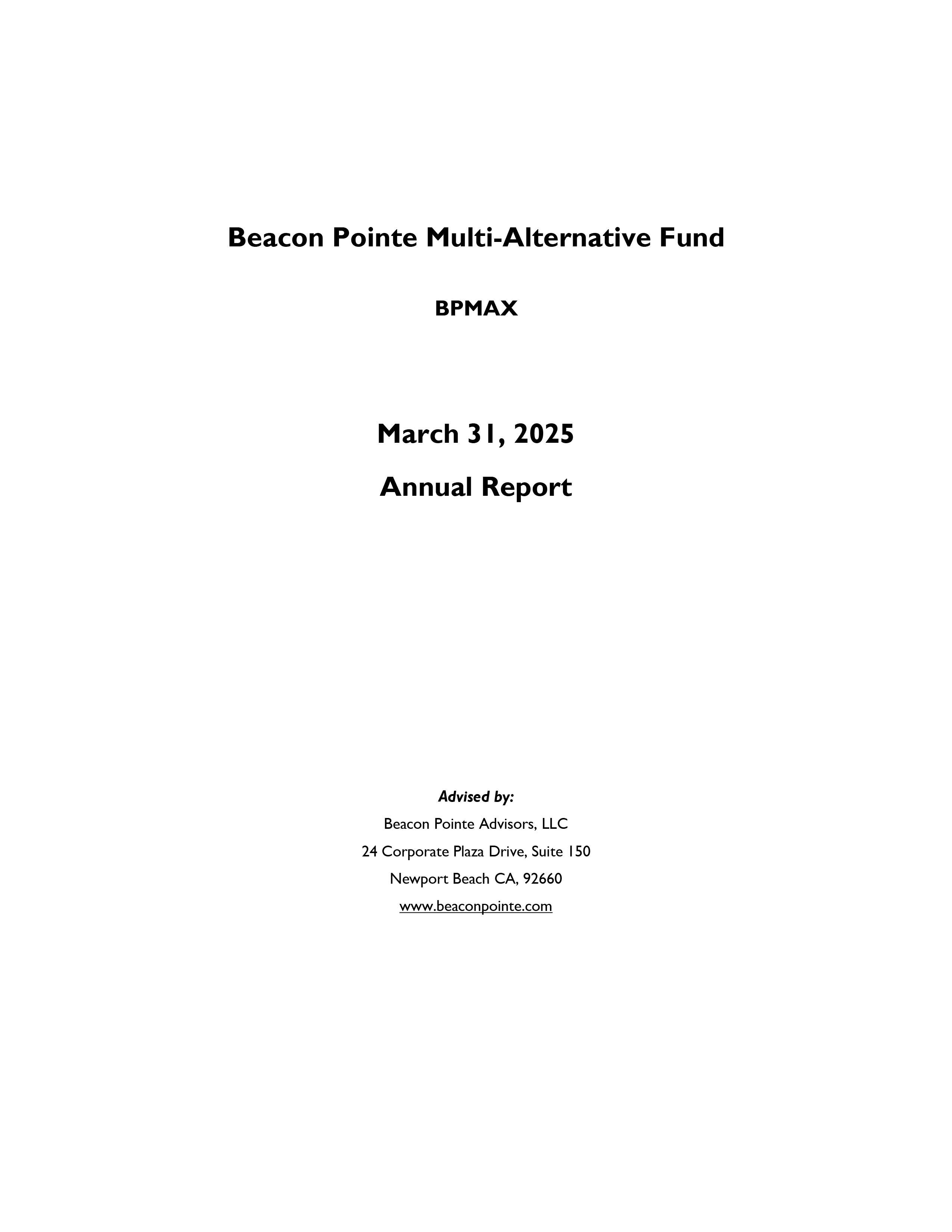 Annual Report March 31, 2025